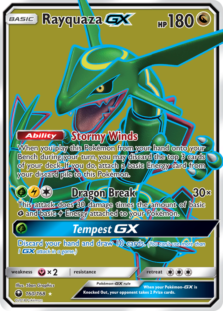 Rayquaza GX Pokémon card
