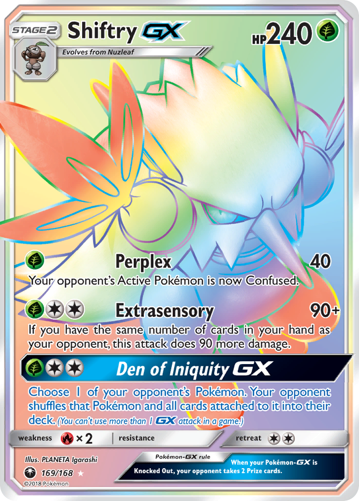 Shiftry GX Pokémon card