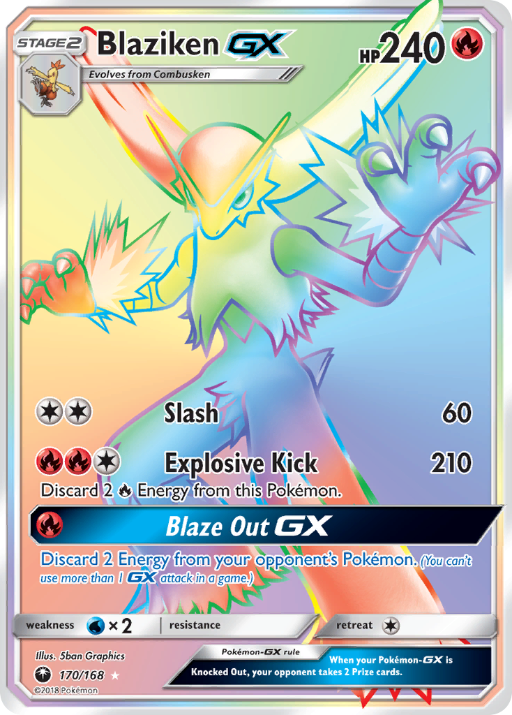 Blaziken GX Pokémon card