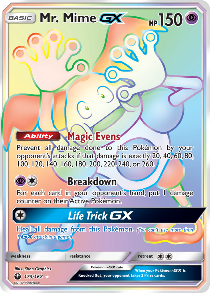 Mr. Mime GX Pokémon card
