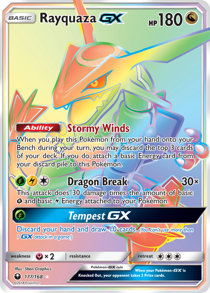 Rayquaza GX Pokémon card