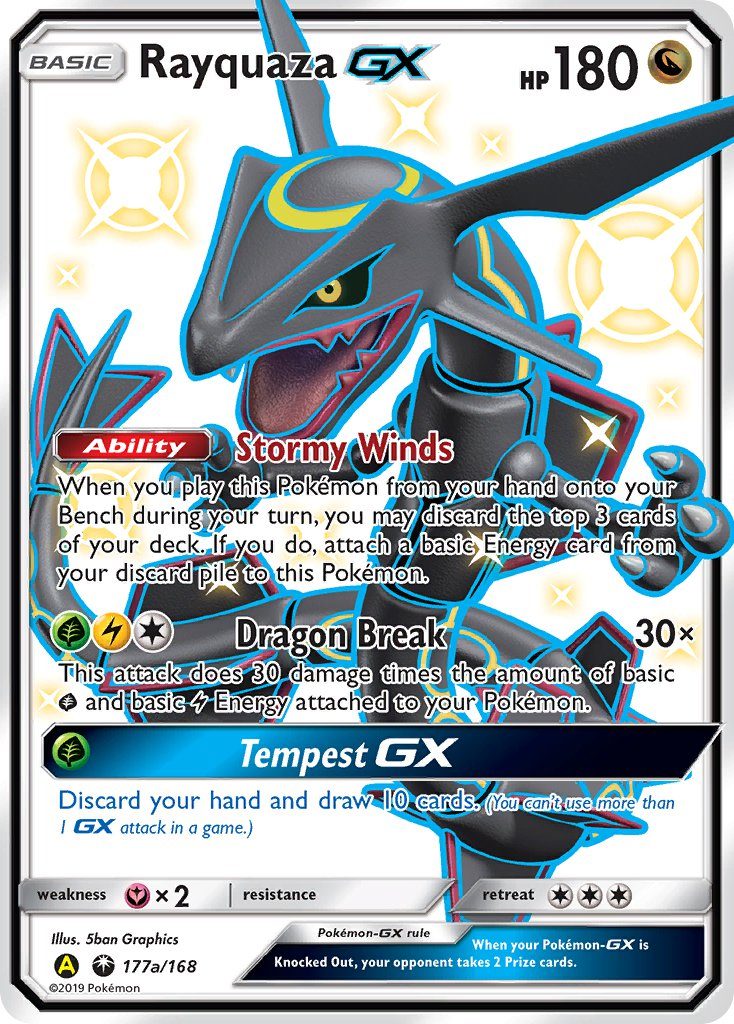 Rayquaza GX Pokémon card