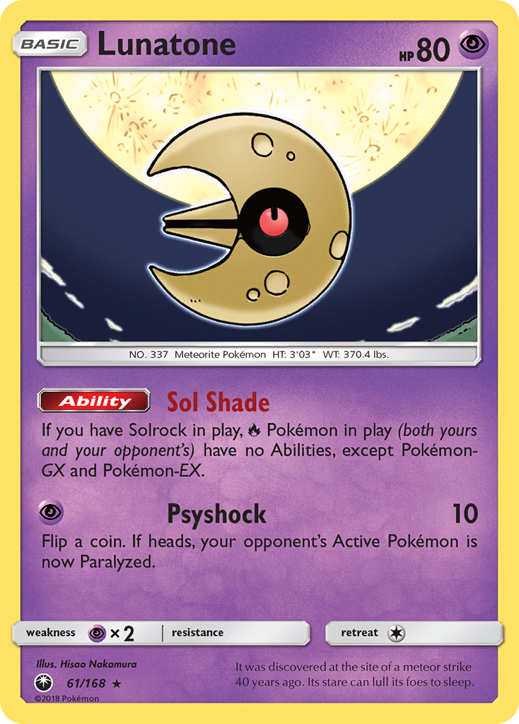 Lunatone Pokémon card