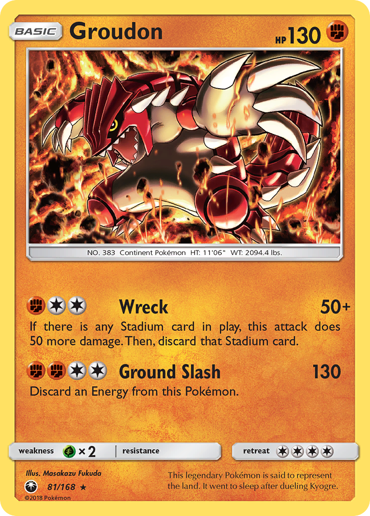 Groudon Pokémon card