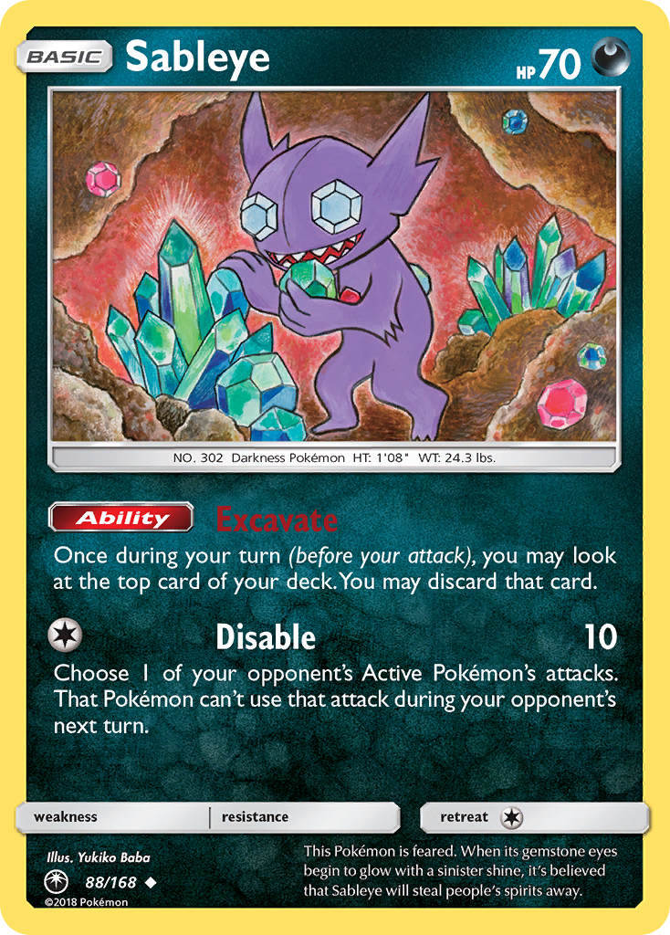 Sableye Pokémon card