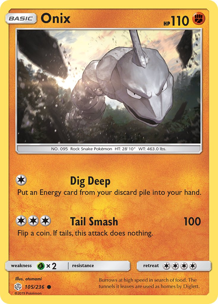 Onix Pokémon card