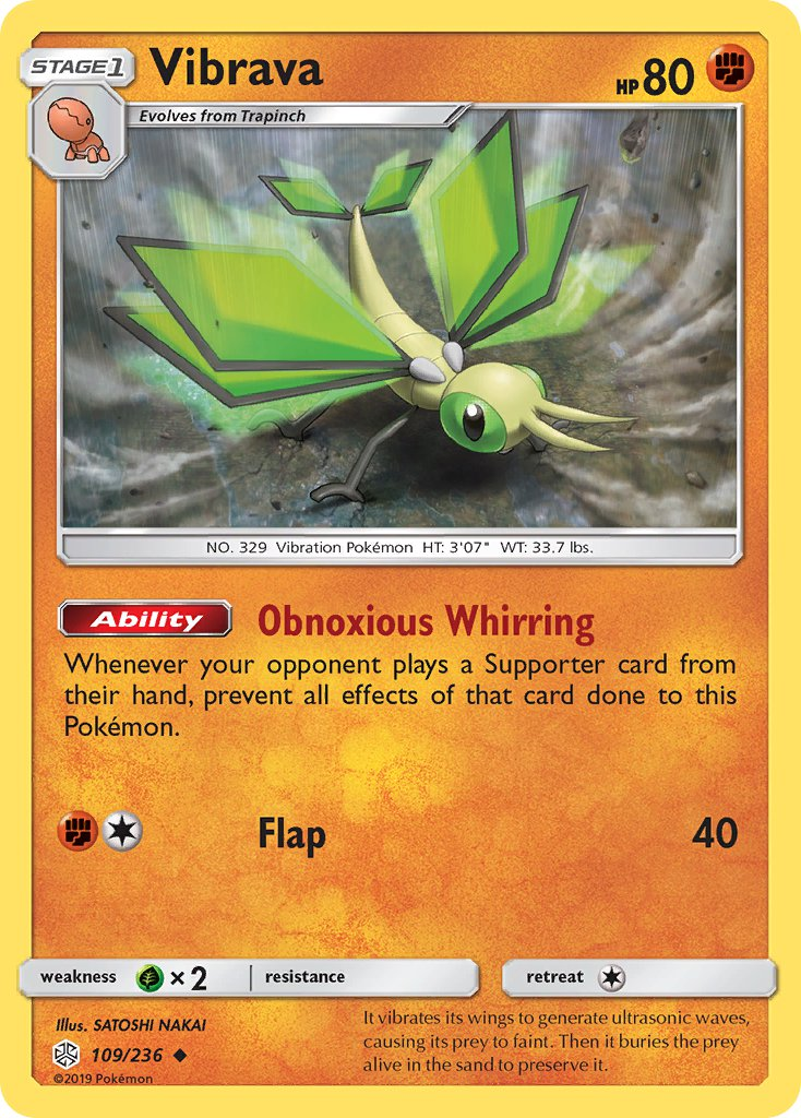 Vibrava Pokémon card