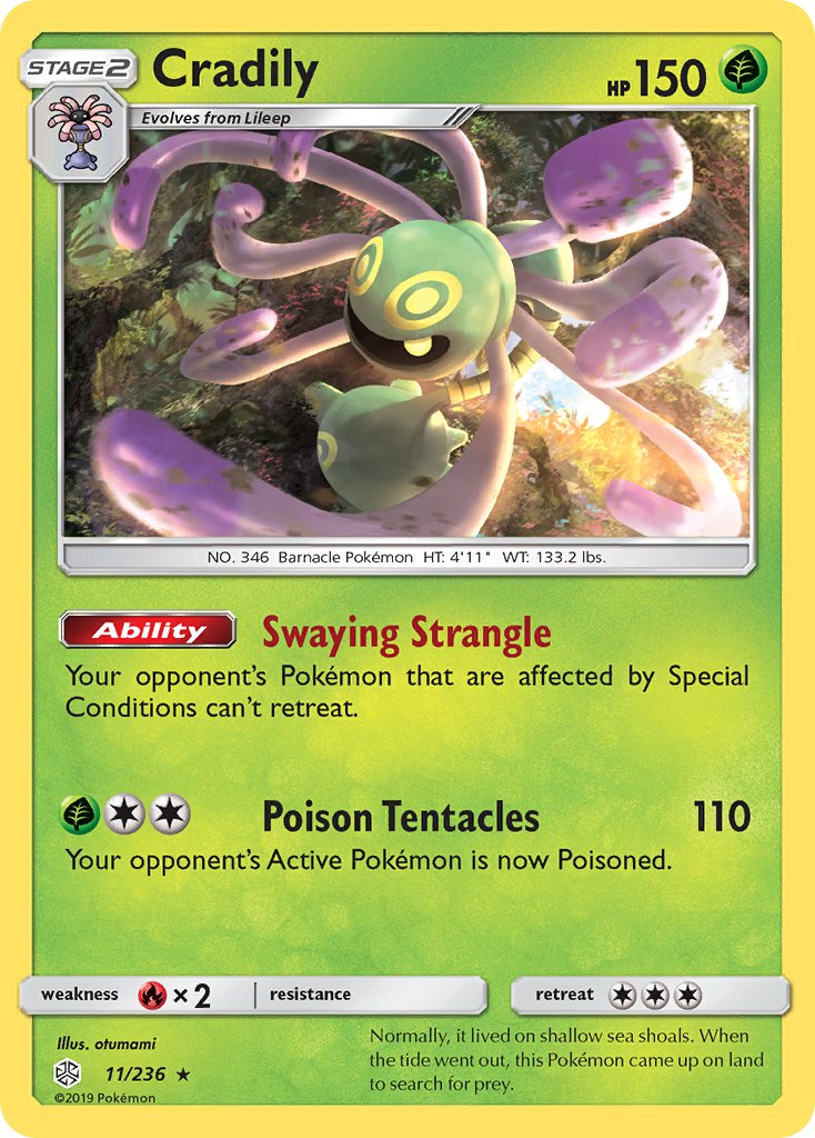 Cradily Pokémon card