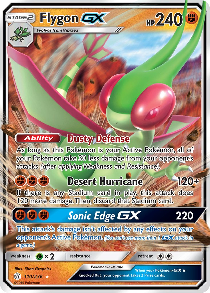 Flygon GX Pokémon card
