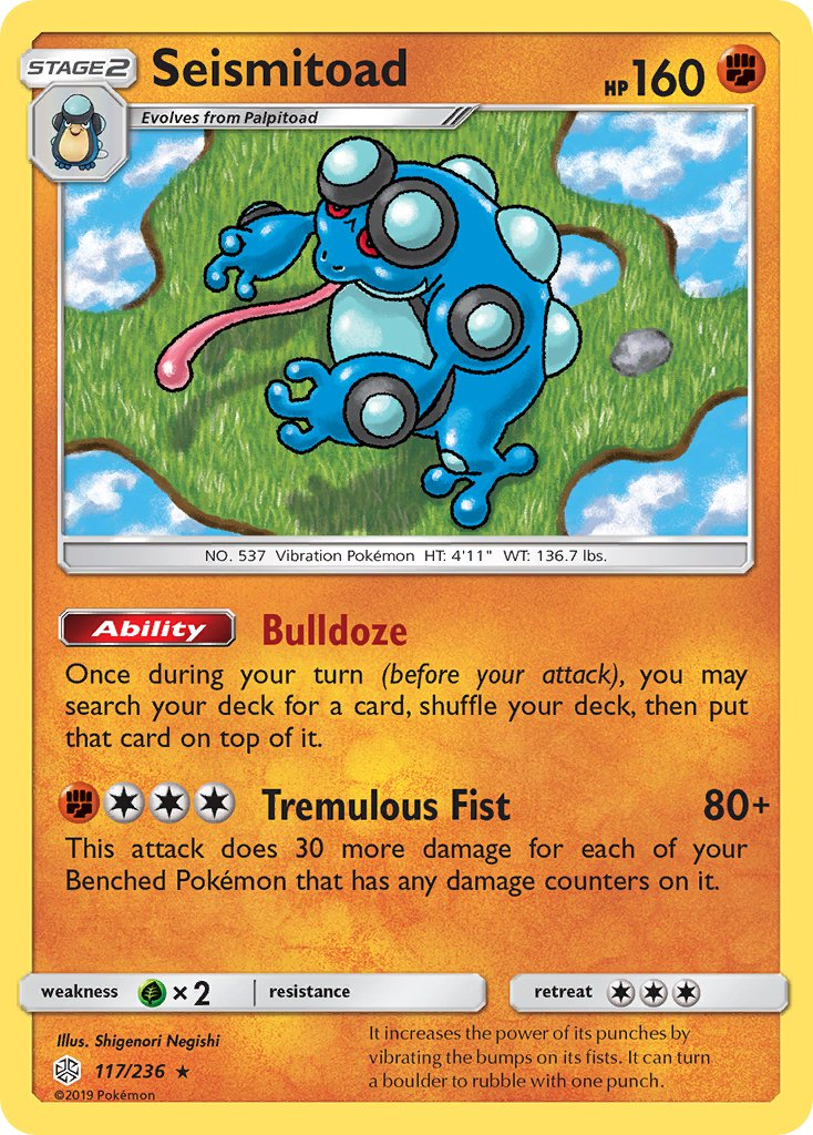 Seismitoad Pokémon card