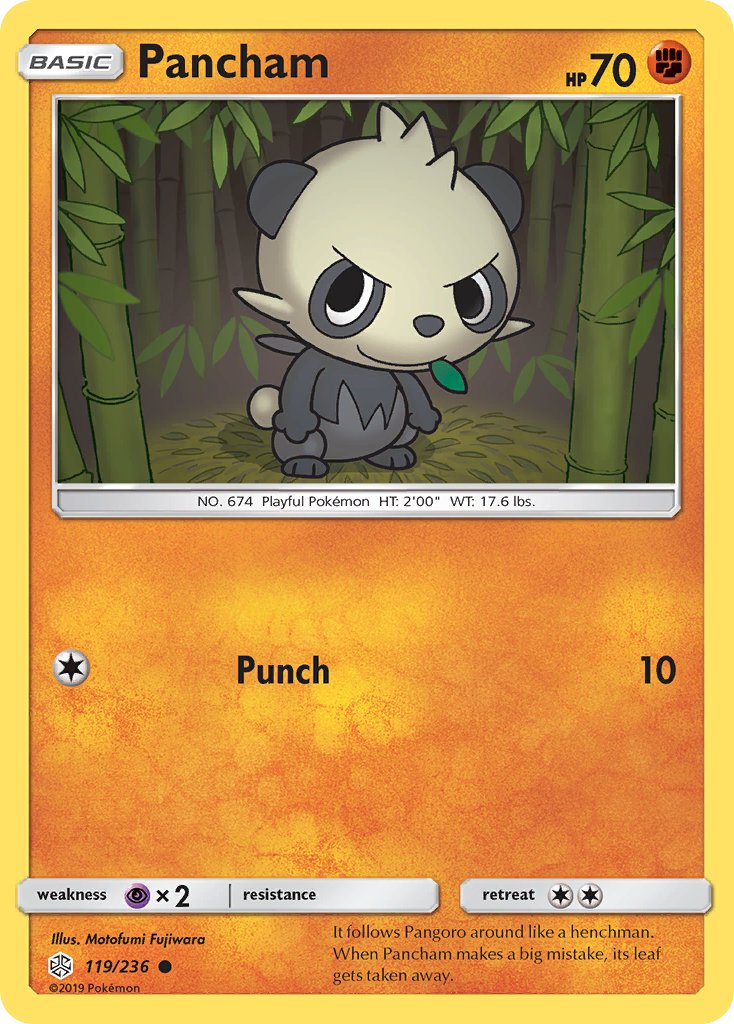 Pancham Pokémon card