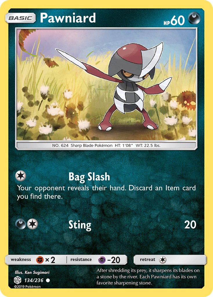 Pawniard Pokémon card