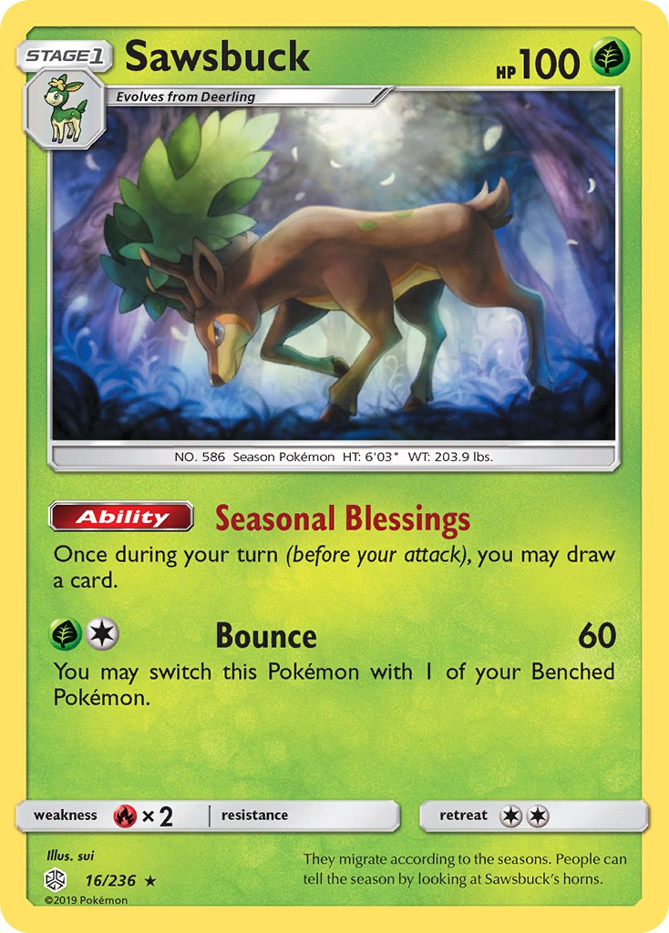Sawsbuck Pokémon card