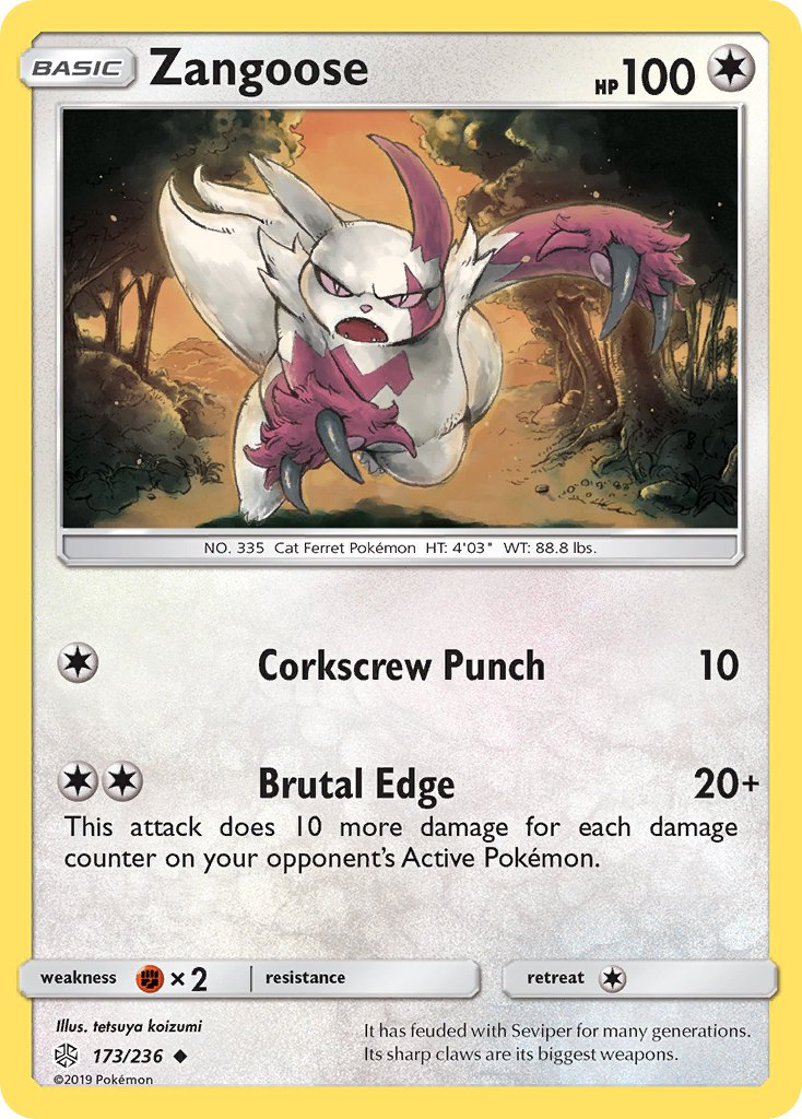 Zangoose Pokémon card