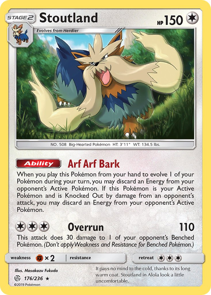 Stoutland Pokémon card