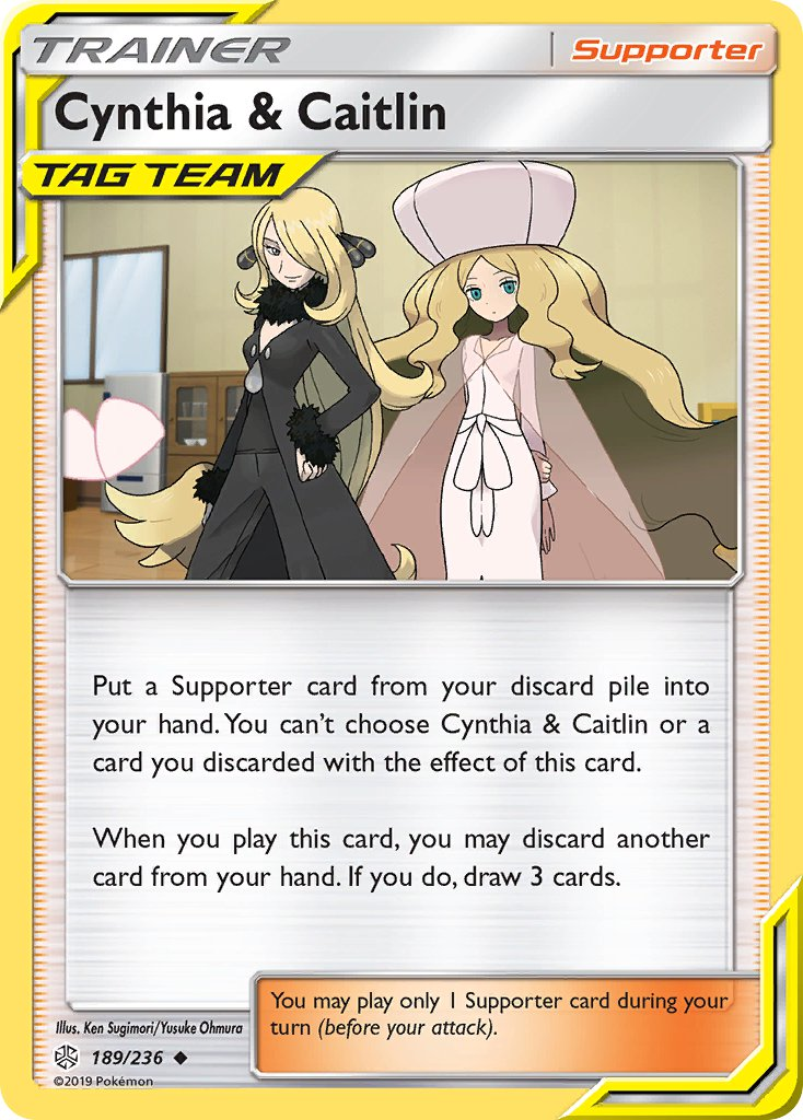 Cynthia & Caitlin Pokémon card