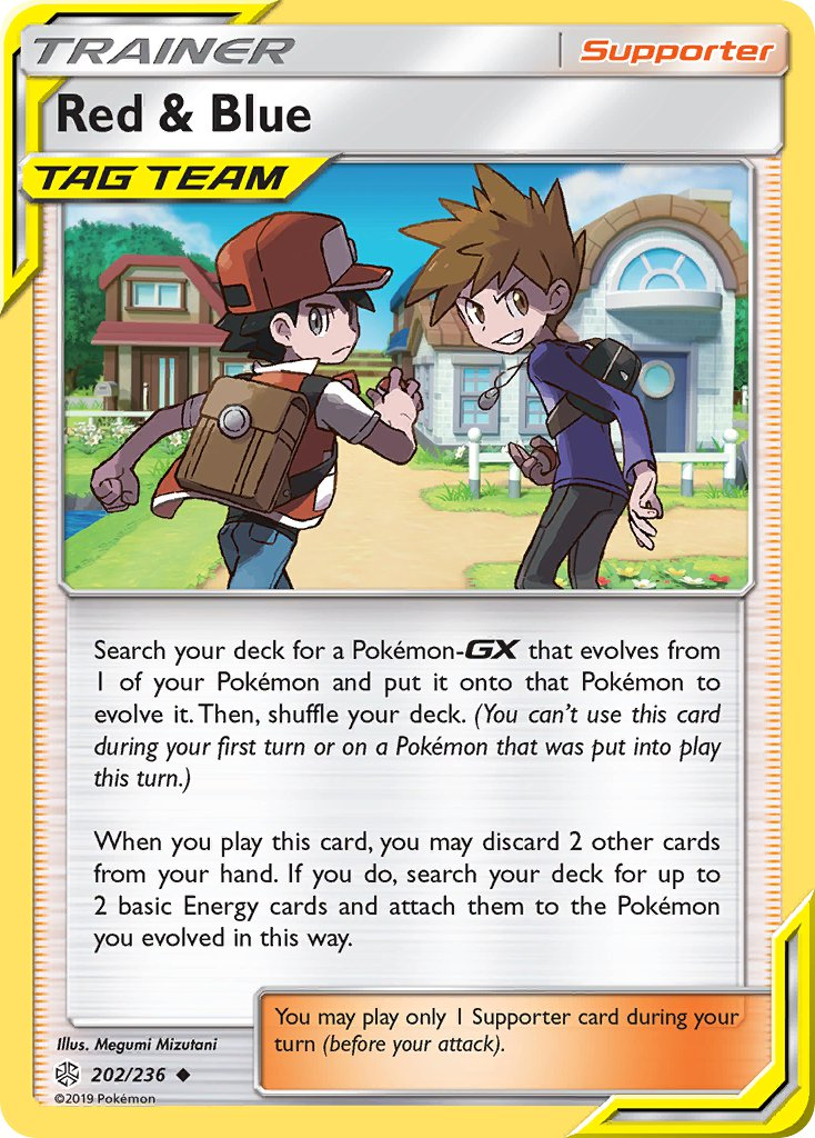Red & Blue Pokémon card