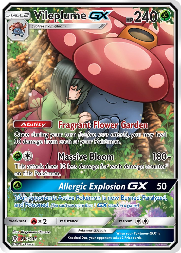 Vileplume GX Pokémon card