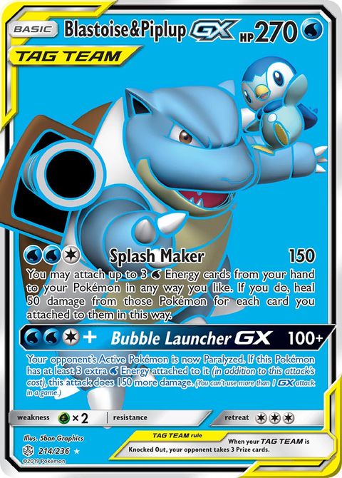 Blastoise & Piplup Tag Team GX