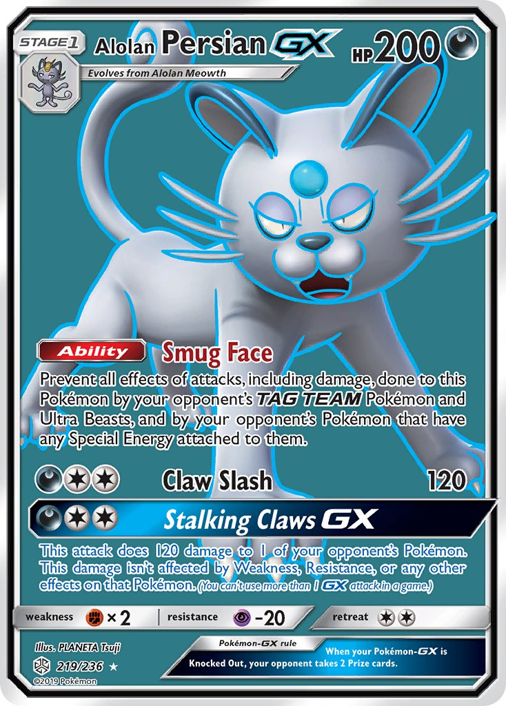 Alolan Persian GX Pokémon card