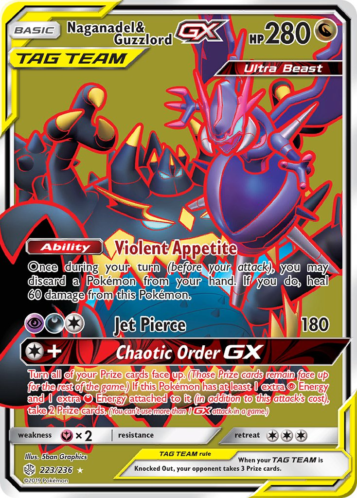 Naganadel & Guzzlord Tag Team GX Pokémon card