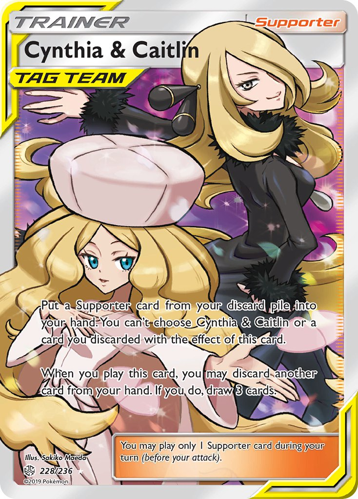 Cynthia & Caitlin Pokémon card