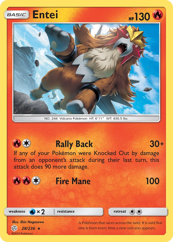 Entei Pokémon card