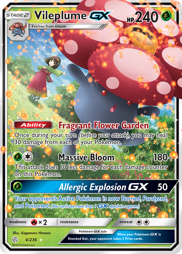 Vileplume GX Pokémon card