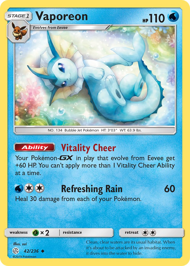 Vaporeon Pokémon card