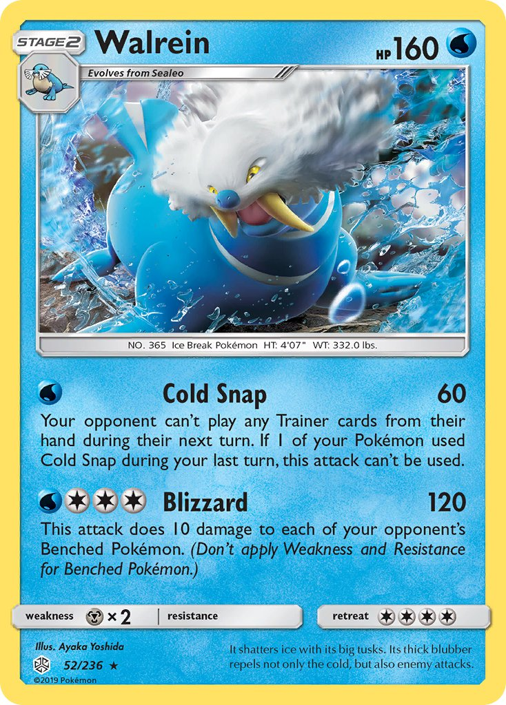 Walrein Pokémon card