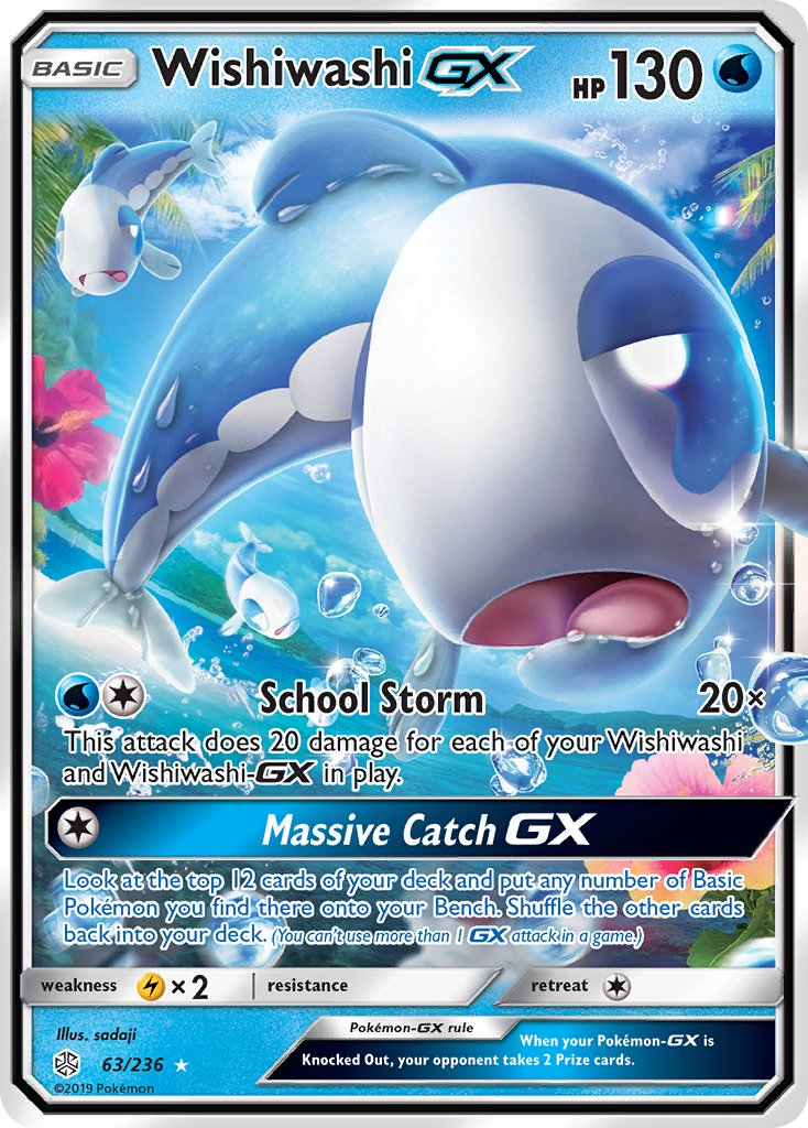 Wishiwashi GX Pokémon card