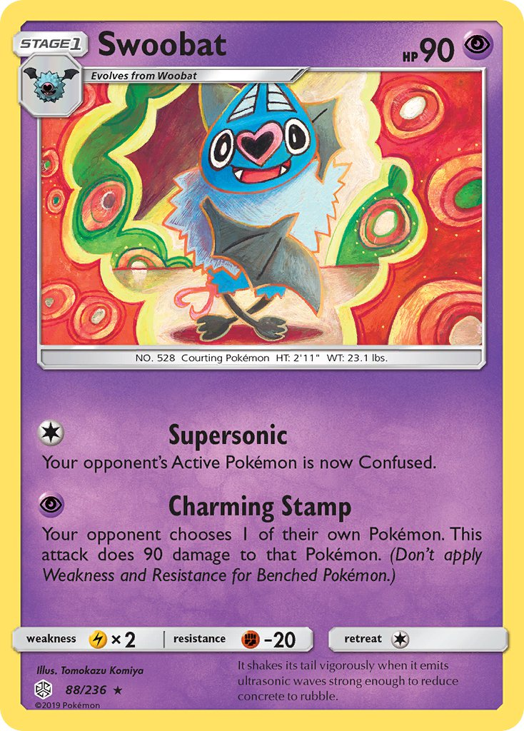 Swoobat Pokémon card