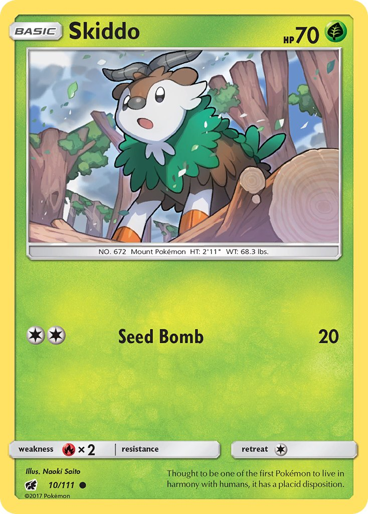 Skiddo Pokémon card
