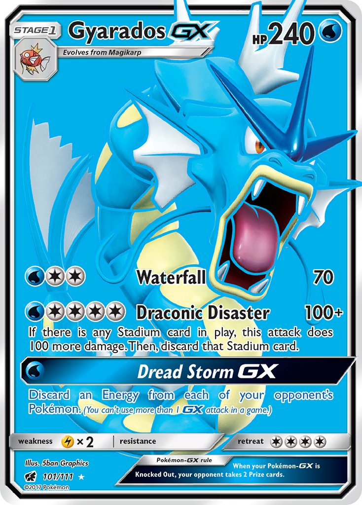 Gyarados GX Pokémon card