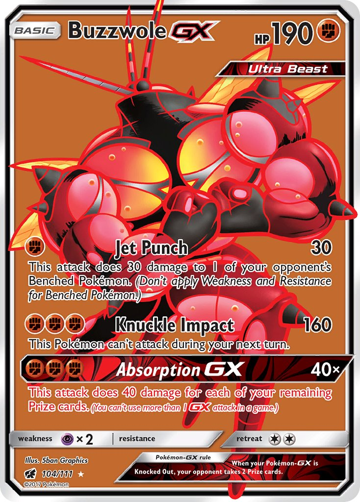 Buzzwole GX Pokémon card