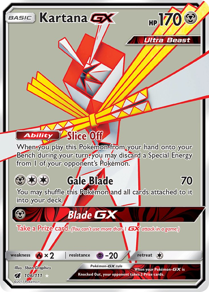 Kartana GX Pokémon card