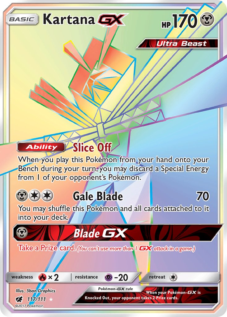 Kartana GX Pokémon card