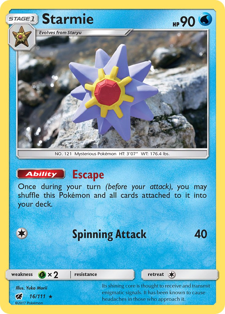 Starmie Pokémon card