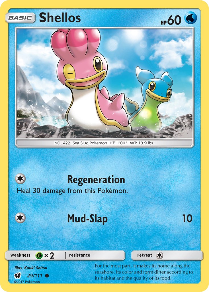 Shellos Pokémon card