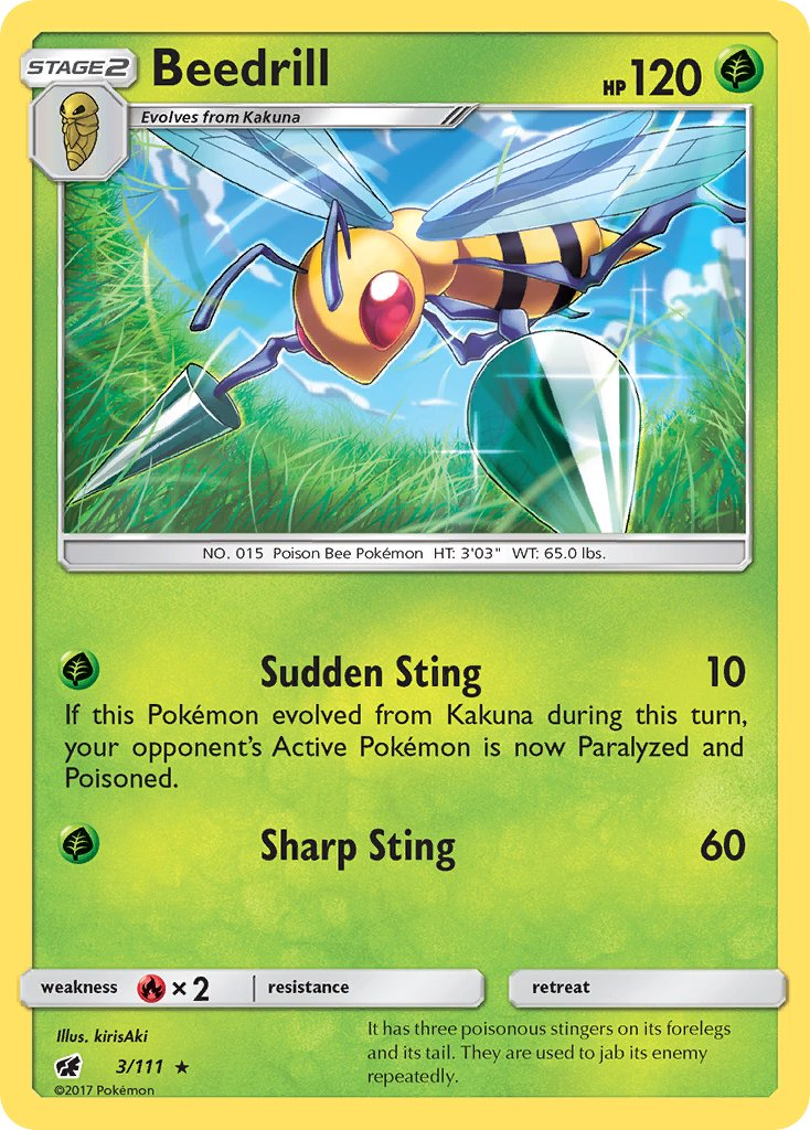 Beedrill Pokémon card