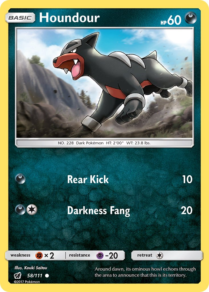 Houndour Pokémon card