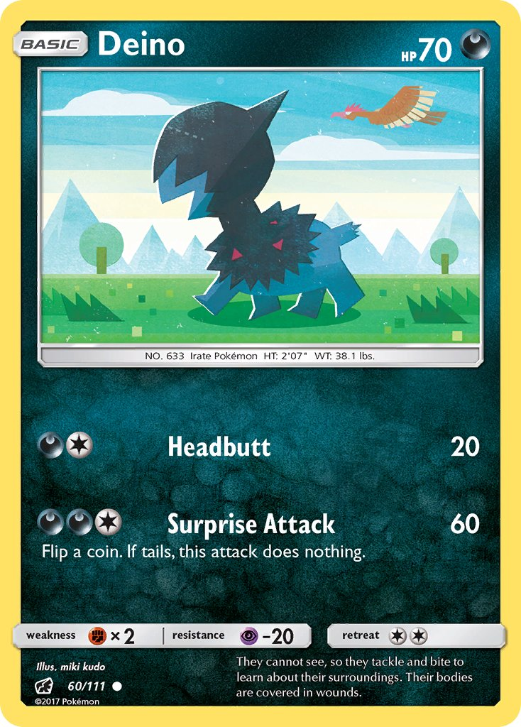 Deino Pokémon card