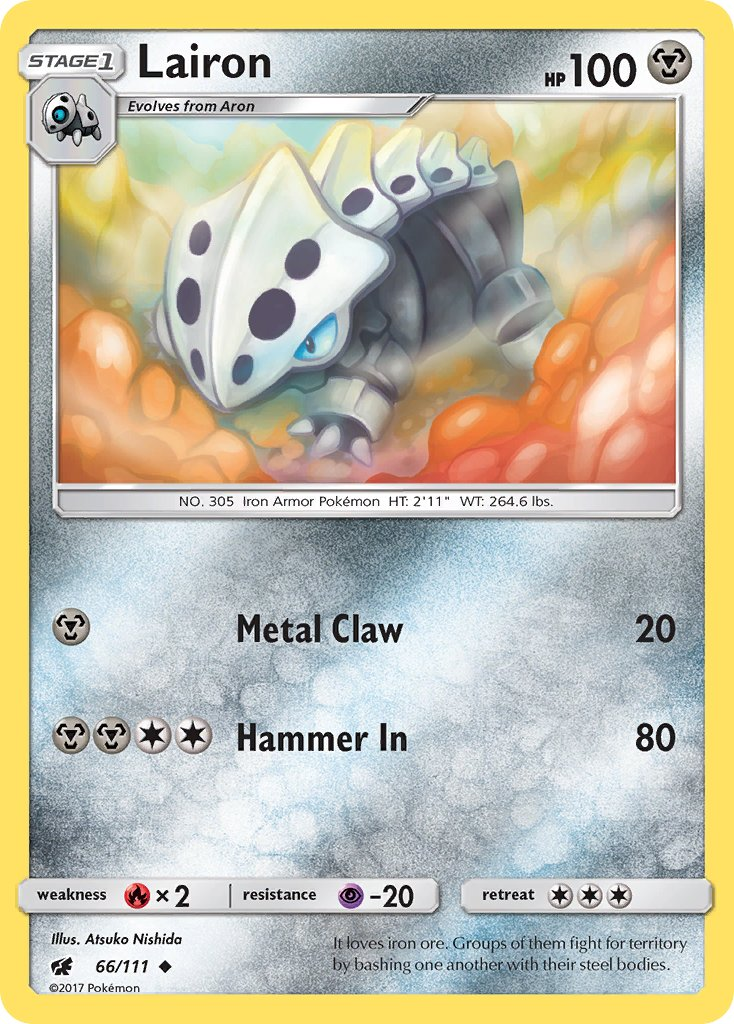 Lairon Pokémon card