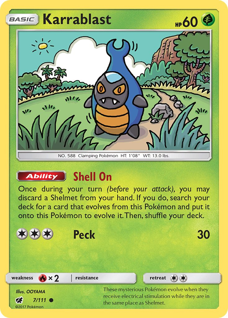 Karrablast Pokémon card