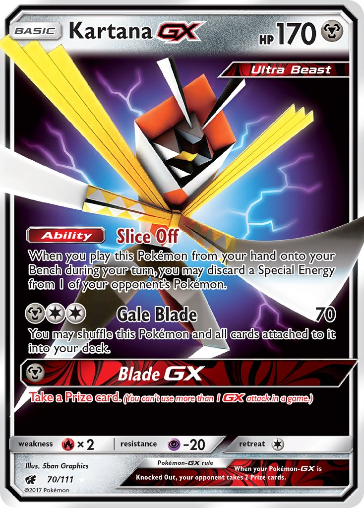 Kartana GX Pokémon card