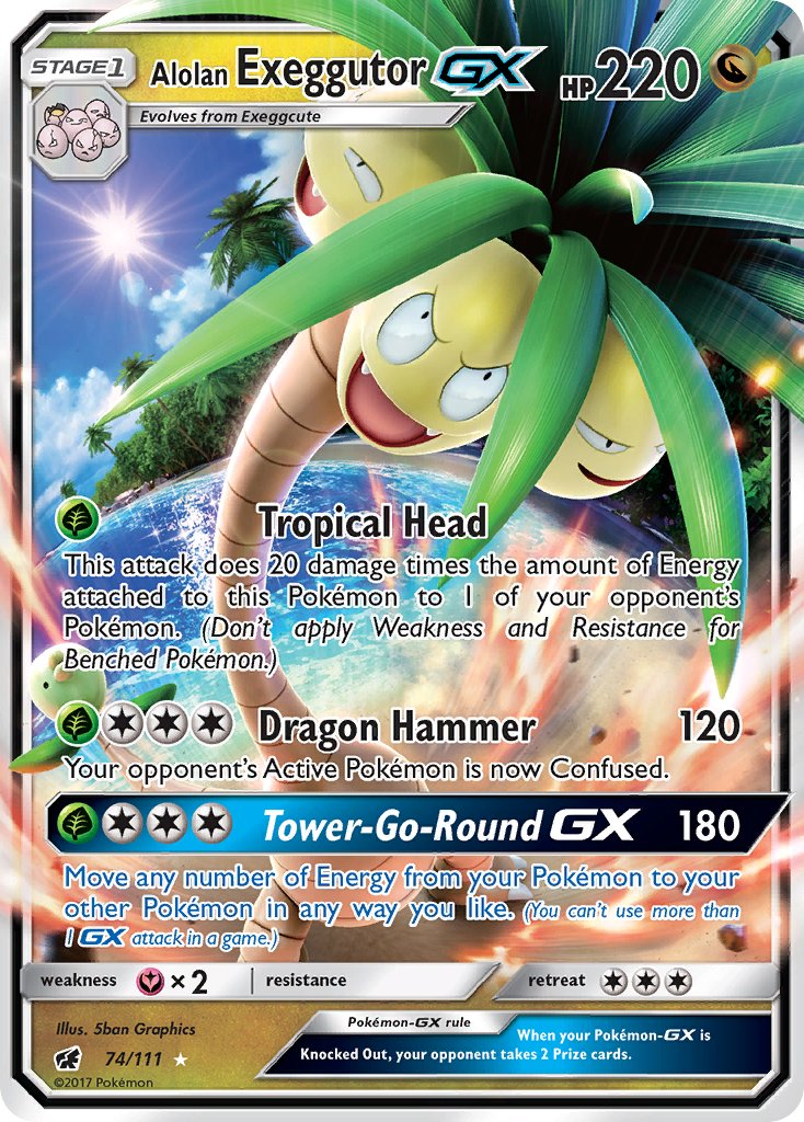 Alolan Exeggutor GX Pokémon card