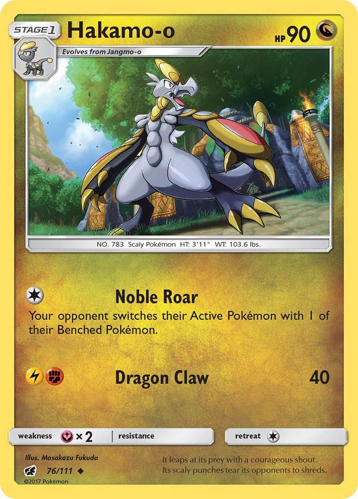 Hakamo-o Pokémon card
