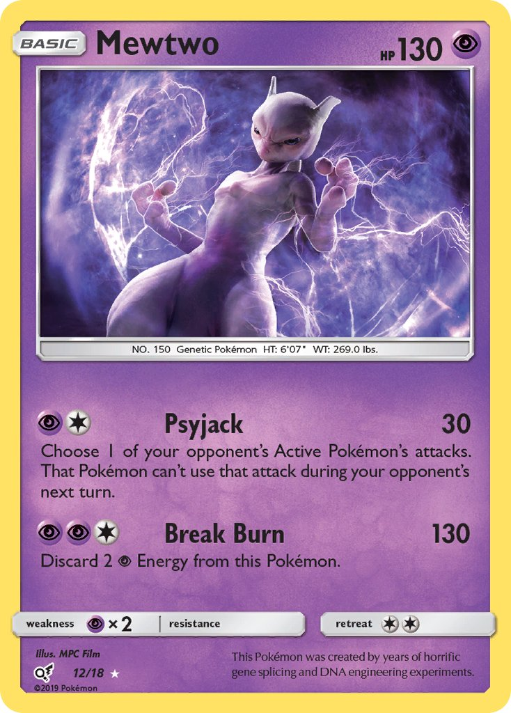 Mewtwo Pokémon card