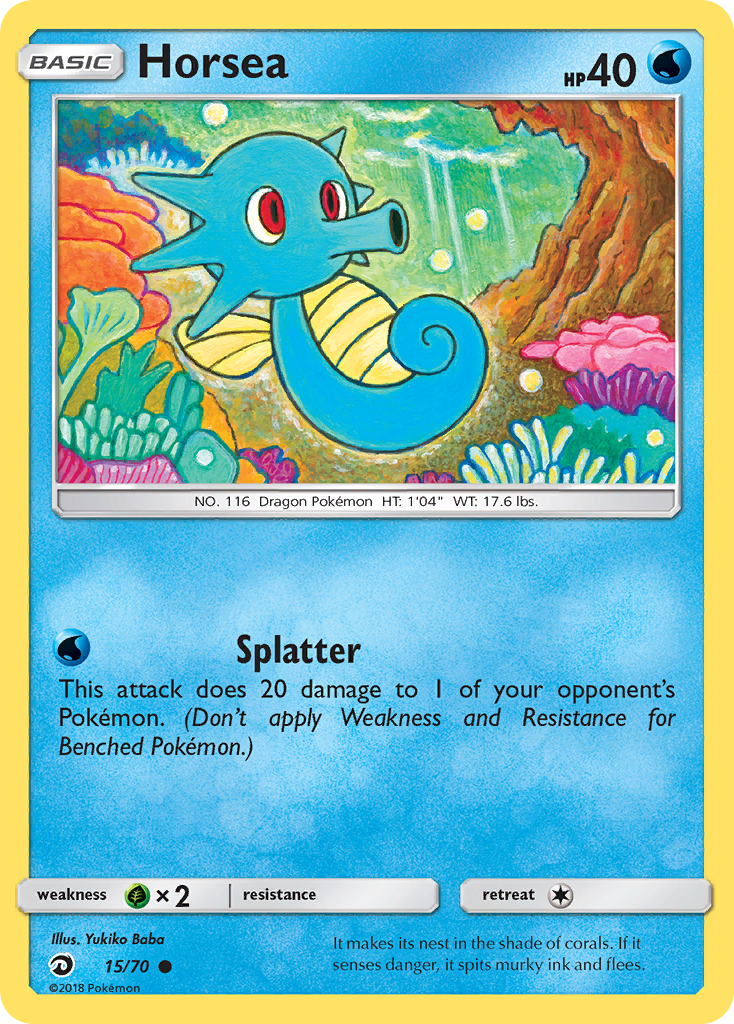 Horsea Pokémon card