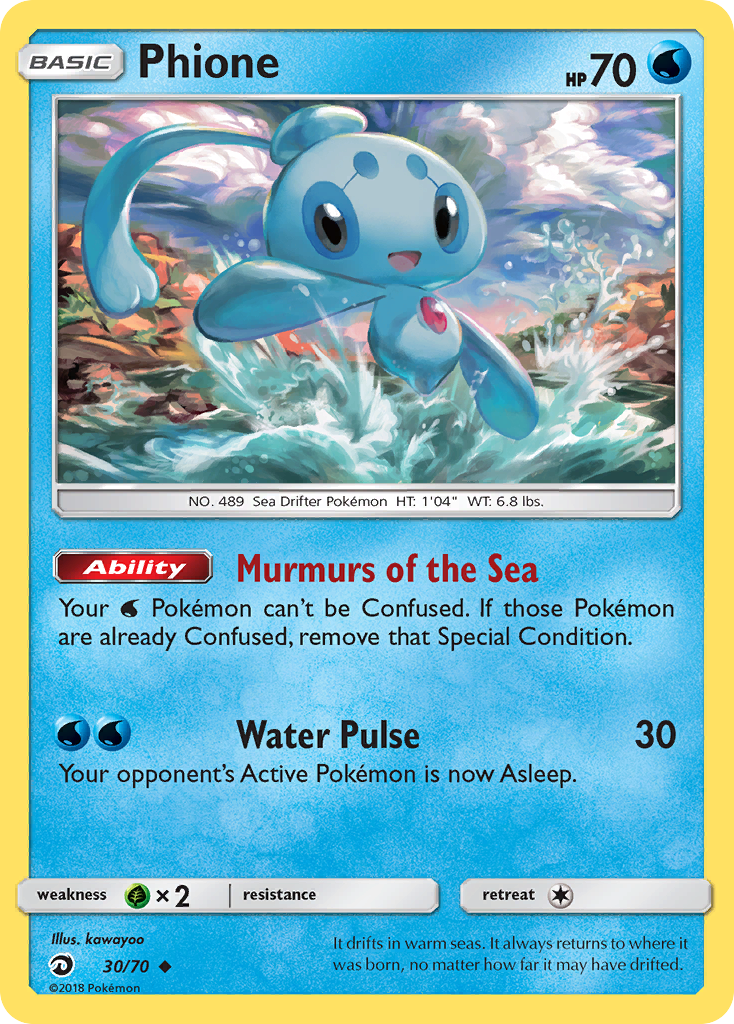 Phione Pokémon card